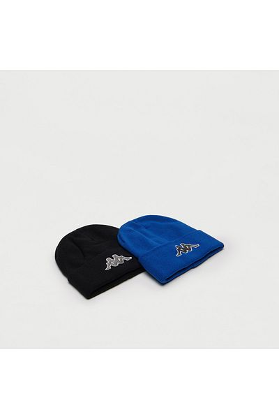 Kappa Set Of 2 - Logo Embroidered Beanie Cap