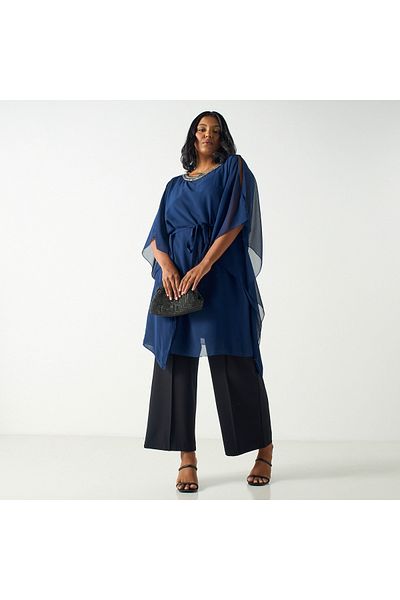 Ulla Popken Plus Size Pants With Button Closure And Pockets