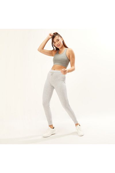 Kappa Track Pants With Cuffed Hem And Drawstring