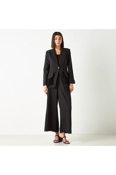 2Xtremz Shawl Lapel Blazer With Pleated Accent