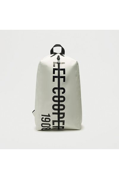 Lee Cooper Logo Print Backpack With Adjustable Straps And Zip Closure