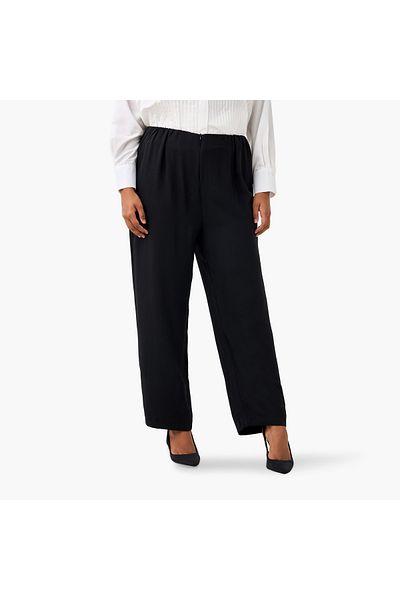 Ulla Popken Plus Size Trousers With Zip Closure