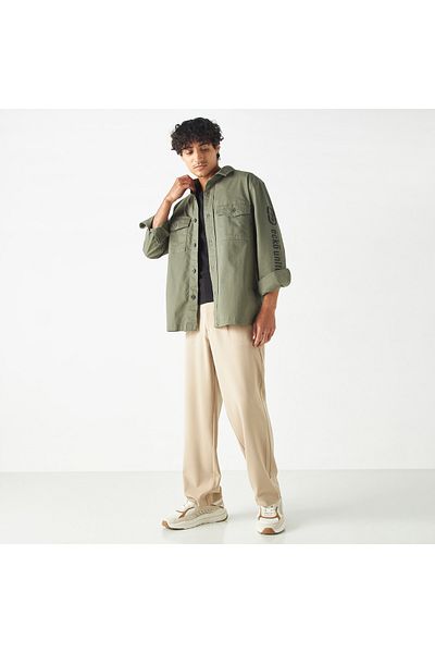 ECKO Unltd Logo Print Utility Shirt With Pockets
