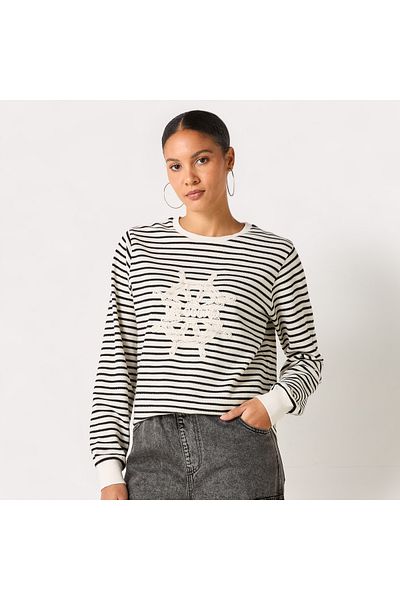 Lee Cooper Striped T-shirt With Long Sleeves