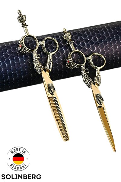 Uniquem Royal King Premium Saç Kesim Makas Seti Ultra Profesyonel Deri Çantalı