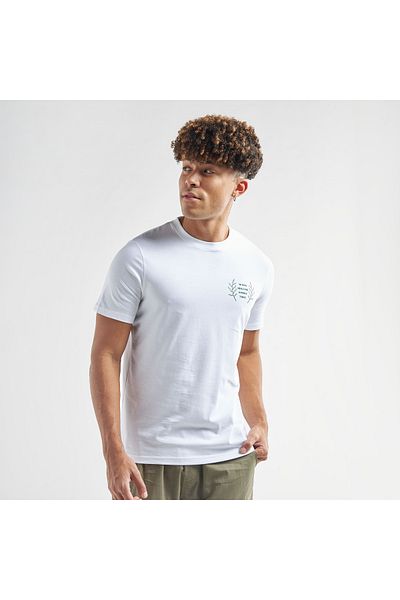 FAV Slogan Print Crew Neck T-shirt With Short Sleeves