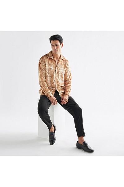 FAV Floral Burnout Velour Shirt