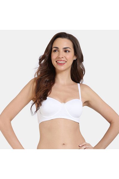Zivame Padded Balconette Bra With Hook And Eye Closure