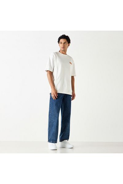 Lee Cooper Baggy Fit Jeans With Pockets And Button Closure