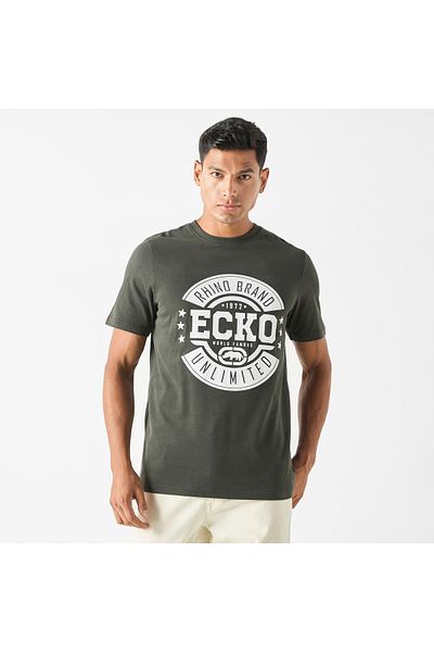 ECKO تي شيرت بطبعة شعار Unltd ورقبة دائرية