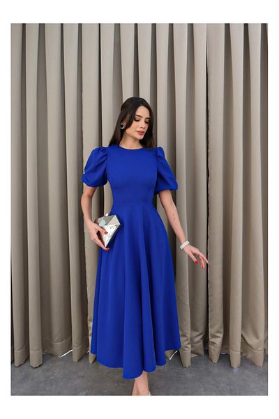 ESRAHELVACI Balloon Sleeve Flounce Dress