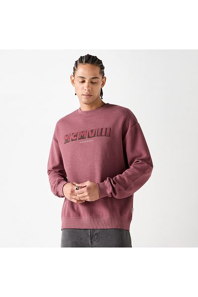 Lee Cooper Typographic Detail Sweatshirt With Long Sleeves