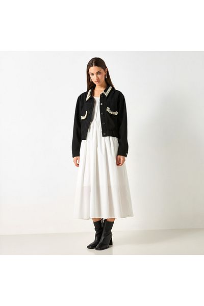 2Xtremz Embellished Jacket With Pockets And Long Sleeves