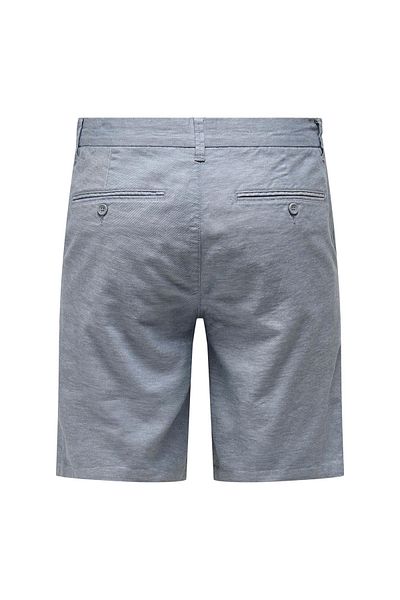 Only & Sons Blue - Gray Men's Cargo Shorts Onsmark 0011 Cotton Linen