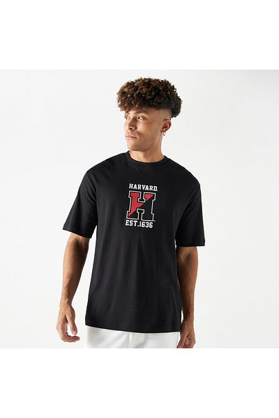 SP Characters Harvard Print Crew Neck T-shirt With Short Sleeves