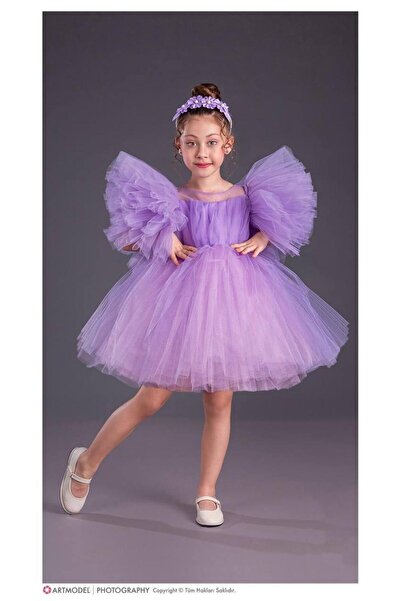 RAPAPA Κοριτσίστικο φουσκωτό βραδινό φόρεμα με φούστα - ΜΩΒ 1662