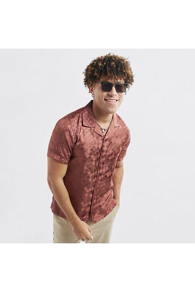 FAV Jacquard Shirt With Camp Collar
