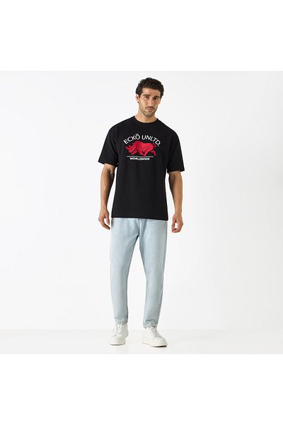 ECKO Logo Detail Crew Neck T-shirt With Short Sleeves
