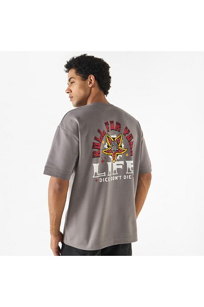 SP Characters Stranger Things Print Crew Neck T-shirt With Short Sleeves