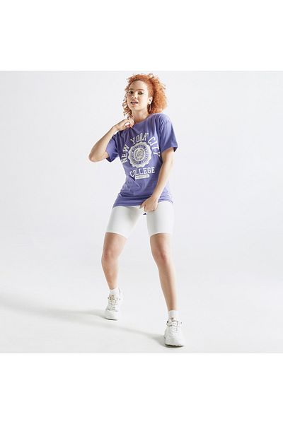 FAV Graphic Print T-shirt With Crew Neck And Drop Shoulder Sleeves