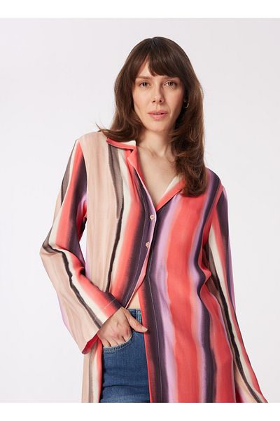Sisley Γυναικείο φόρεμα με γιακά Salmon Standard 5ZDNLQ07A