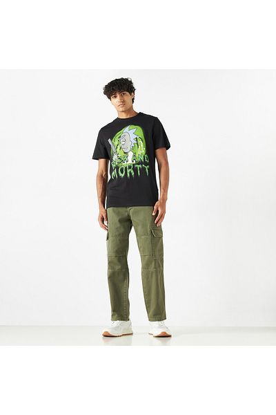 SP Characters Rick And Morty Print T-shirt With Crew Neck And Short Sleeves