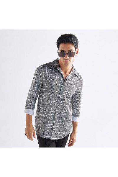 FAV Printed Satin Evening Shirt