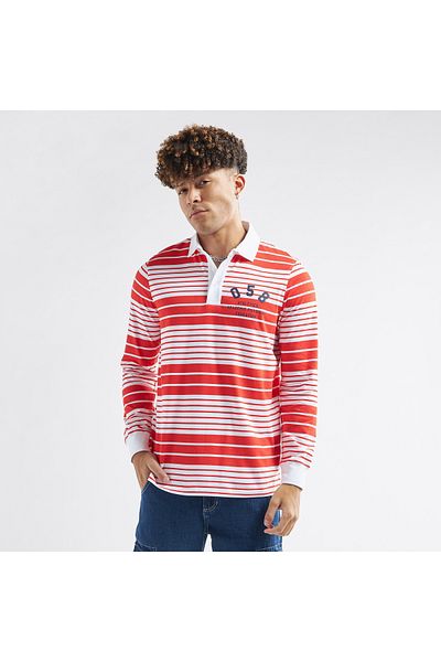 FAV Striped Polo T-shirt With Long Sleeves