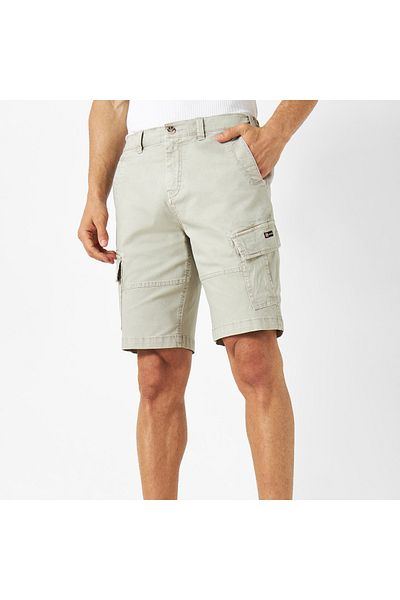 ECKO Unltd Solid Relaxed Fit Cargo Shorts With Button Closure