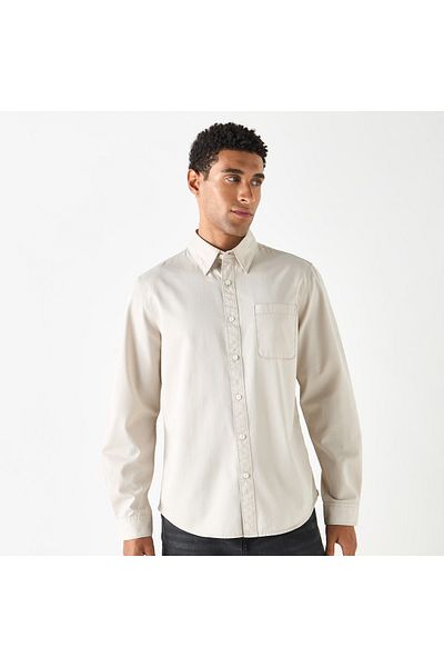 Lee Cooper قميص بقصّة عادية وأكمام طويلة وجيب