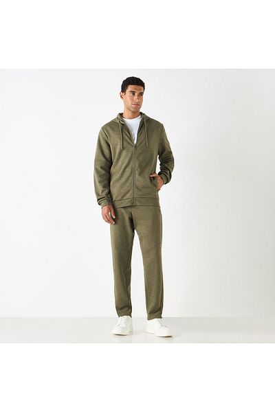 Kappa Logo Embroidered Zip Through Hoodie With Pockets