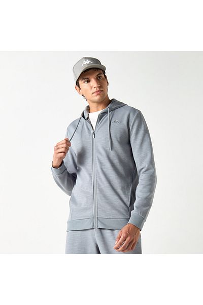 Kappa Logo Embroidered Hooded Sweatshirt With Pockets