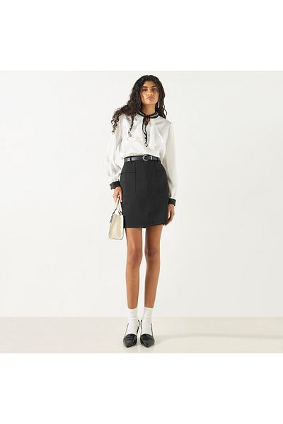 2Xtremz Belted A-line Mini Skirt With Pockets