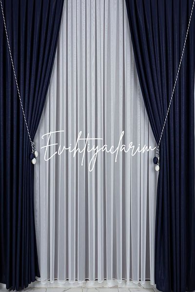 evihtiyaclarim by IOC 1 X 3 Close Pleated Bamboo Titi Honeycomb Linen Tulle Curtain - Lounge and Guest Room Don'T Want Ironing