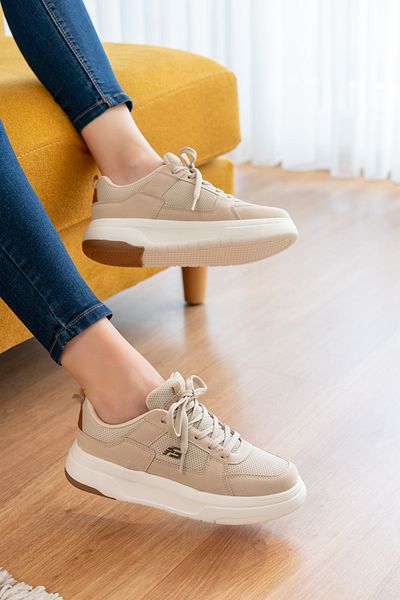 Freemax Μπεζ Γυναικείο Sneaker - Ανατομικά, Εγγυημένα, Πολύ ελαφριά και Ευέλικτα Αθλητικά Παπούτσια