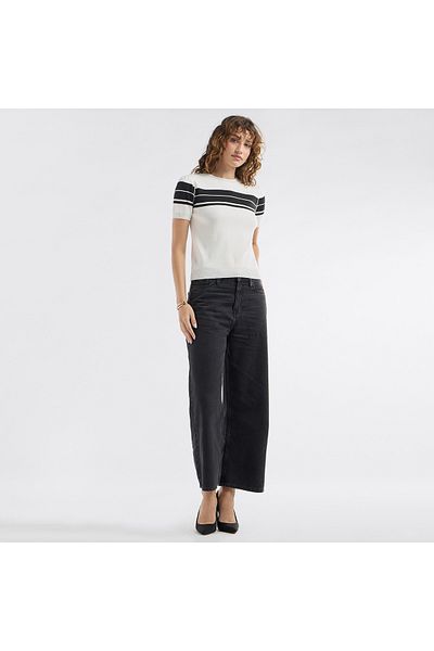 FAV Striped Crew Neck T-shirt With Short Sleeves