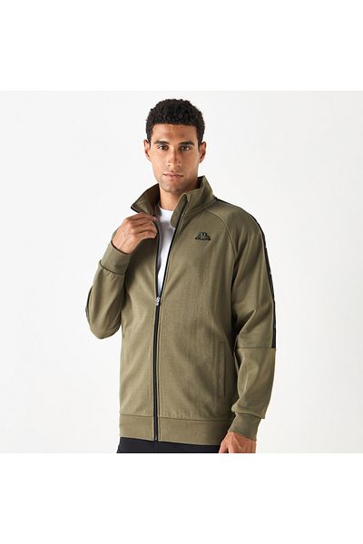 Kappa Logo Applique Jacket With Zip Closure And Long Sleeves