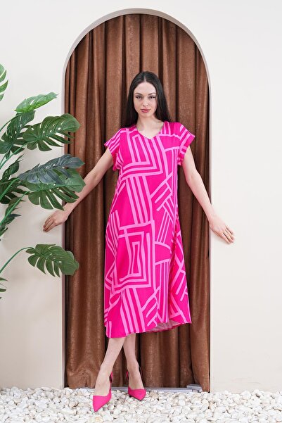 WestBound Rochie din denim de plajă cu mâneci scurte din viscoză pentru femei Rochie de vară Tiril Acasă și vacanță Probabil