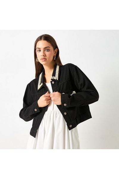 2Xtremz Embellished Jacket With Pockets And Long Sleeves