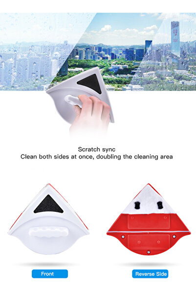 sharpdo Classic Triangle Magnetic Window Cleaner for Cleaning Windows,Suitable for 15-24mm Glass