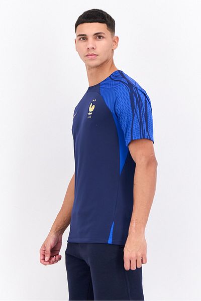 Nike Men Sportswear Fit Short Sleeve France Home Football Jersey Shirt, Navy
