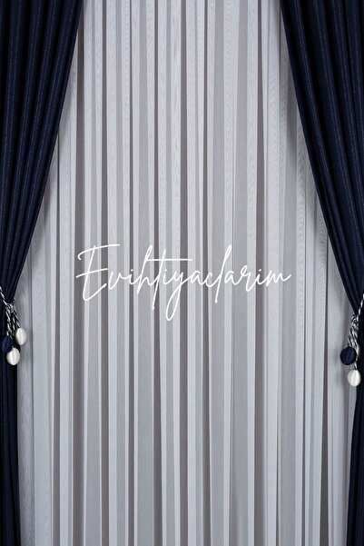 evihtiyaclarim by IOC 1 X 3 Close Pleated Bamboo Titi Honeycomb Linen Tulle Curtain - Lounge and Guest Room Don'T Want Ironing