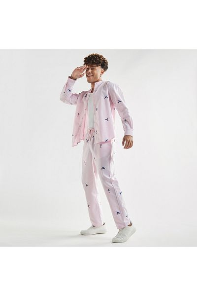 FAV All-over Printed Shirt With Mandarin Collar And Long Sleeves