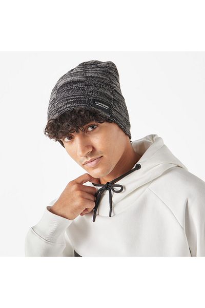 Lee Cooper Set Of 2 - Textured Logo Applique Beanie Cap