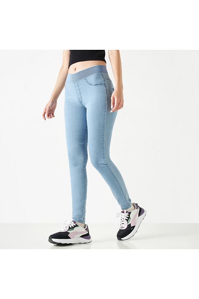 Lee Cooper Lastikli Bel Bantlı Kot Jeggings