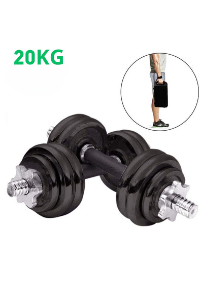 MAAS 20kg Adjustable Compact Dumbbell Set for Home Gym Training