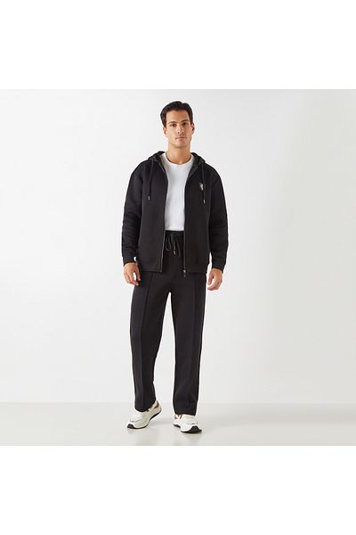 Emperor Solid Track Pants With Drawstring Closure And Pockets