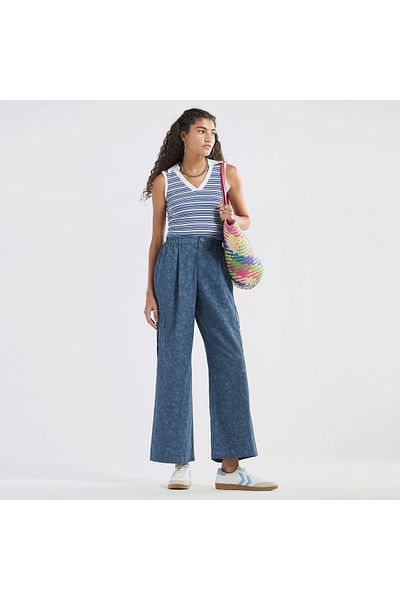 FAV Printed Wide Leg Cargo Pants