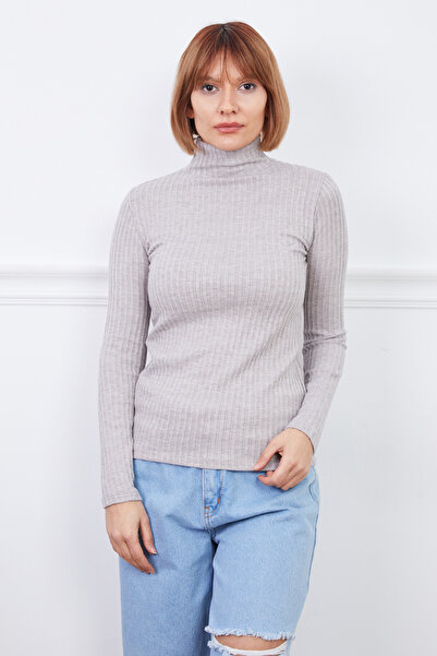DPARİS Ribbed Turtleneck Bodysuit