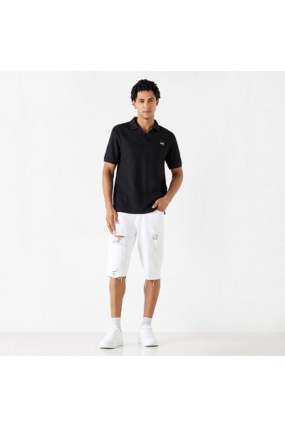 Lee Cooper تي شيرت بولو منقوش بأكمام قصيرة